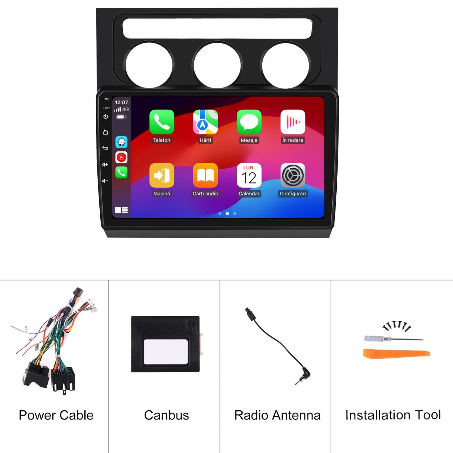 Navigatie dedicata Volkswagen Touran (2004-2008) 2GB RAM 32GB ROM, Android 14, Carplay si Android Auto, cooler racire, ecran HD 10 inch