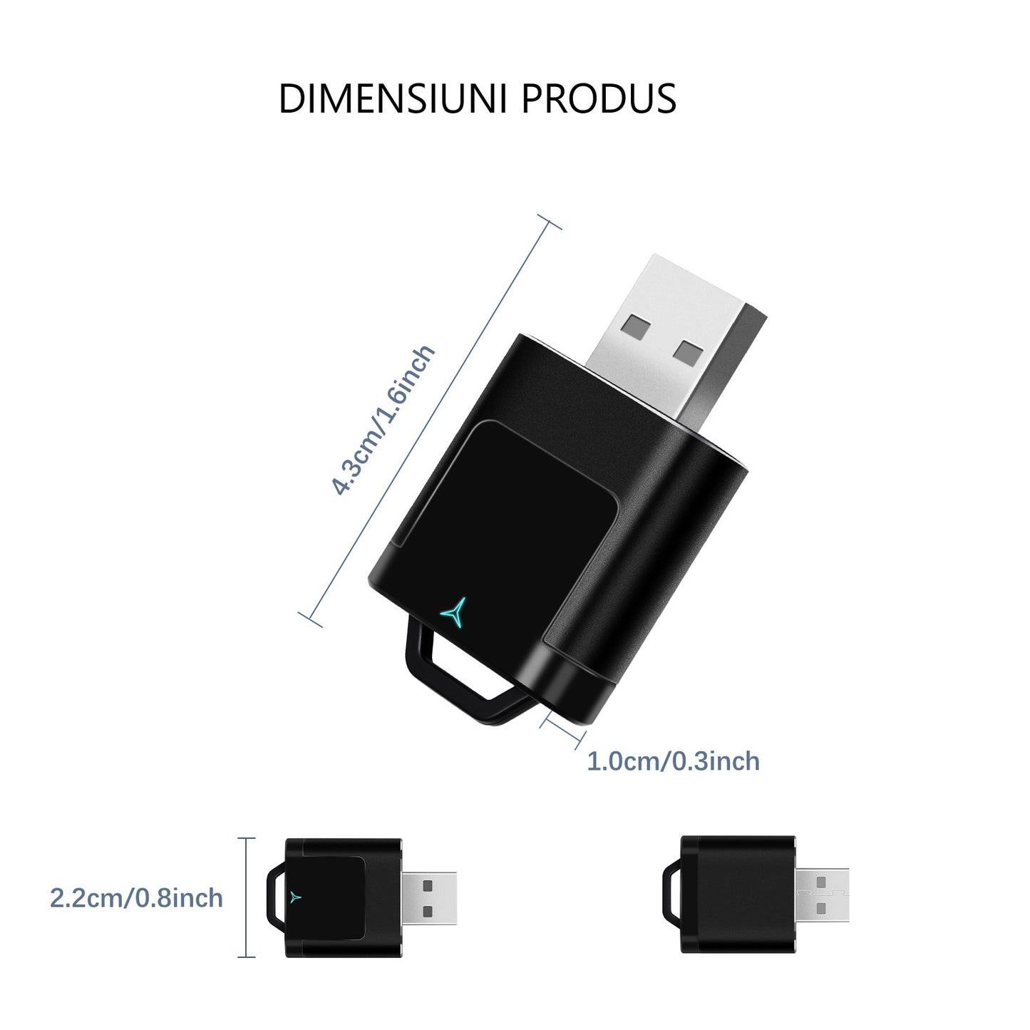 Adaptor Carplay si Andorid auto Mini, USB-A si USB-C, transforma conexiune USB in conexiune WIFI,