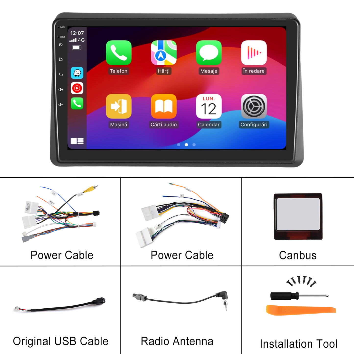 Navigatie dedicata Renault Master (2021-2023) cu Android 14, 8 GB RAM 128 GB ROM, OCTA-CORE 2.0Mhz, Carplay si Android auto, Slot SIM 4G, ventilator de racire activ, ecran 10 inch HD