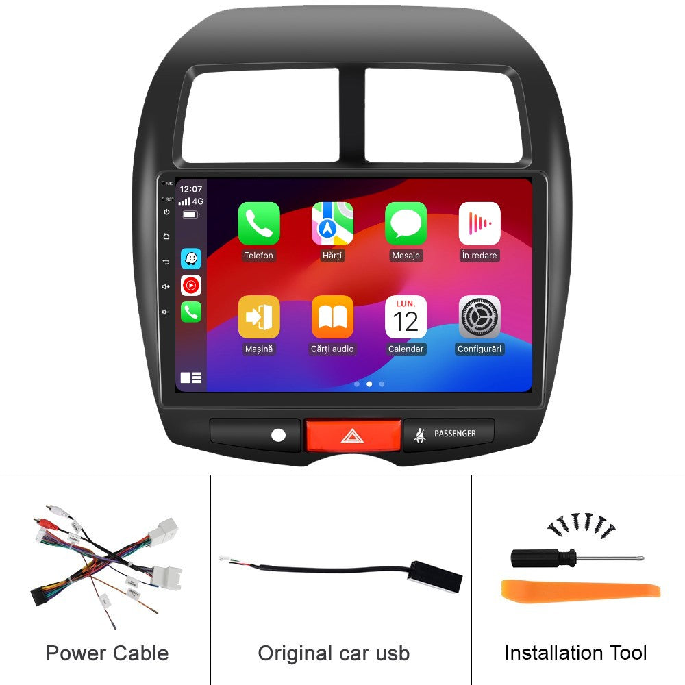 Navigatie dedicata Mitsubishi ASX/Peugeot 4008 2013 cu Android 14, 4 GB RAM 64 GB ROM, OCTA-CORE, Carplay si Android auto, Slot SIM 4G, ventilator de racire activ, ecran 9 inch HD