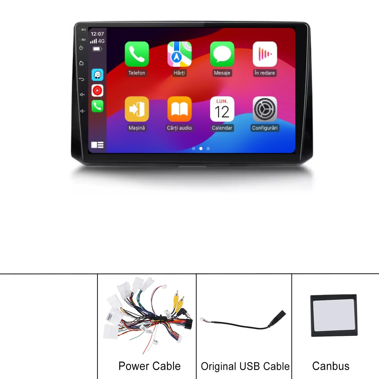 Navigatie dedicata Toyota Corolla E21 (2019-2024) 2GB RAM 32GB ROM, Android 14, Carplay si Android Auto, cooler racire, ecran HD 10 inch