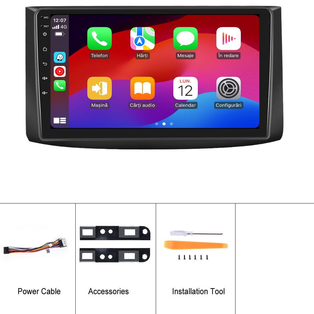 Navigatie dedicata Chevrolet Aveo (2006-2010) cu Android 14, 4 GB RAM 64 GB ROM, OCTA-CORE, Carplay si Android auto, Slot SIM 4G, ventilator de racire activ, ecran 9 inch HD