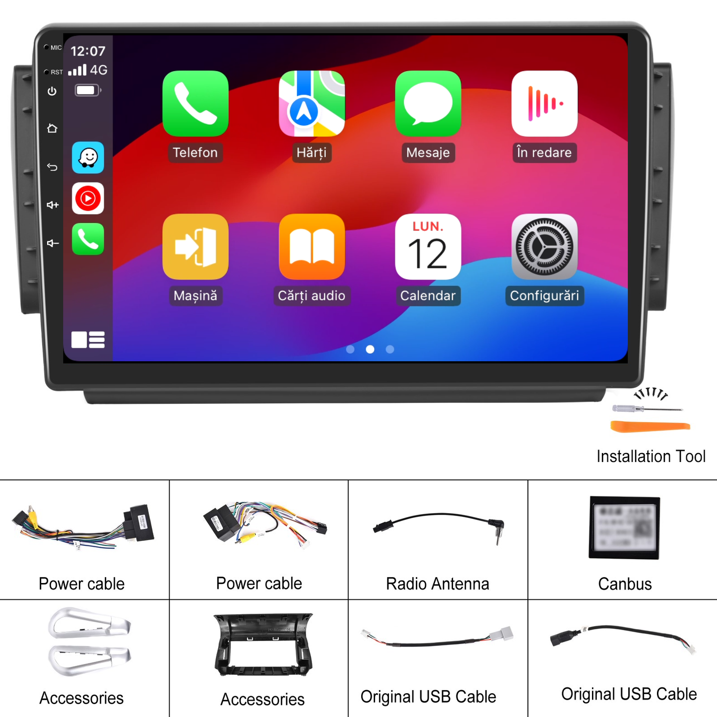 Navigatie dedicata Peugeot 2008 (2012-2018) cu Android 14, 4 GB RAM 64 GB ROM, OCTA-CORE, Carplay si Android auto, Slot SIM 4G, ventilator de racire activ, ecran 10.1 inch HD