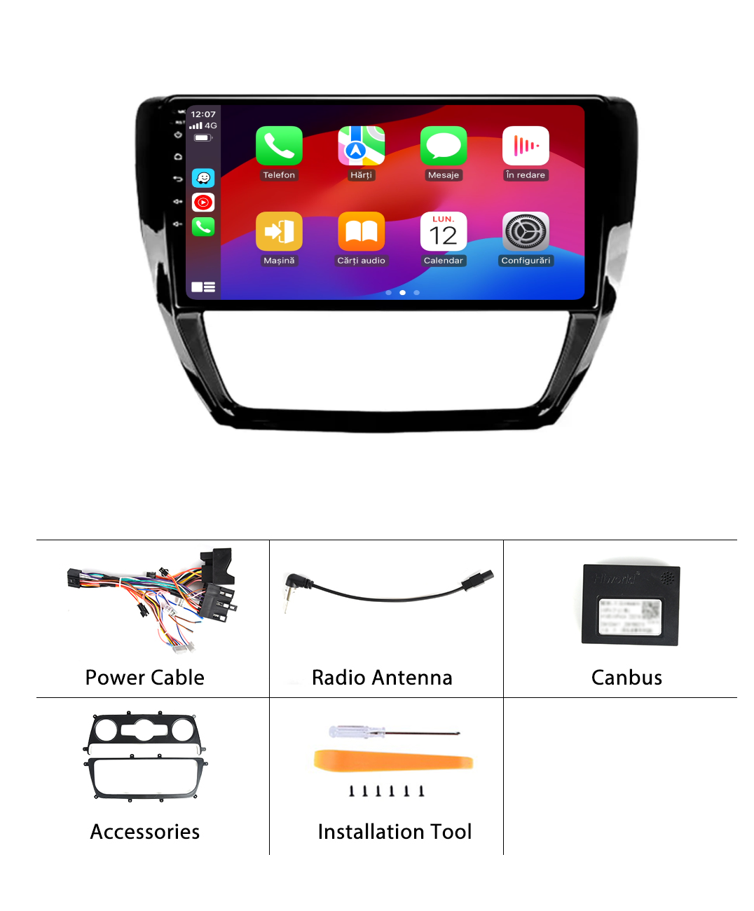 Navigatie dedicata Volkswagen Jetta (2011-2018) Android 14, 8 GB RAM 128 GB ROM, OCTA-CORE 2.0Mhz, Carplay si Android auto, Slot SIM 4G, ventilator de racire activ, ecran 10.1 inch HD