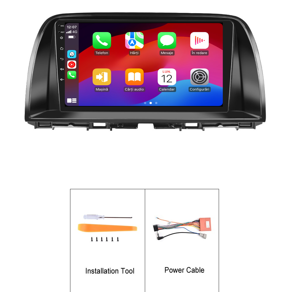Navigatie dedicata Mazda CX-5 (2012-2015) 2GB RAM 32GB ROM, Android 14, Carplay si Android Auto, cooler racire, ecran HD 10.1 inch