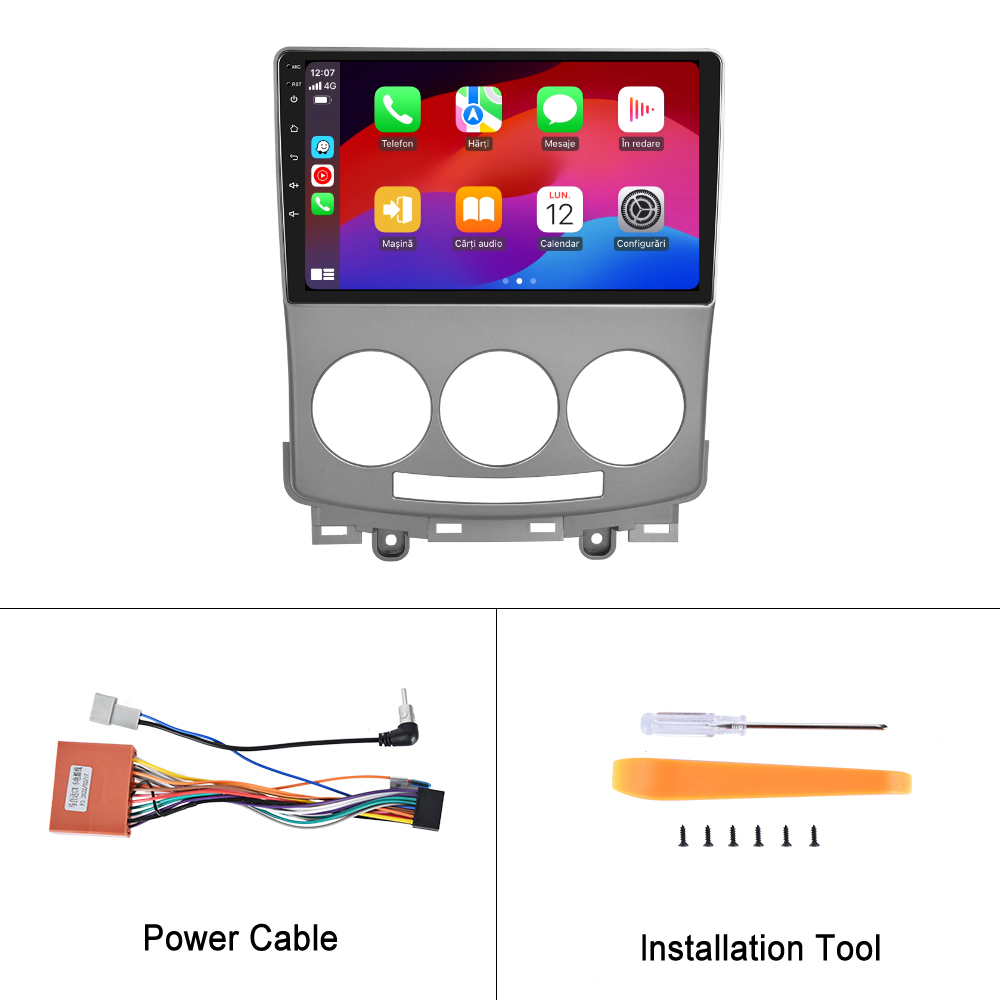 Navigatie dedicata Mazda 5 (2007-2010) 2GB RAM 32GB ROM, Android 14, Carplay si Android Auto, cooler racire, ecran HD 9 inch