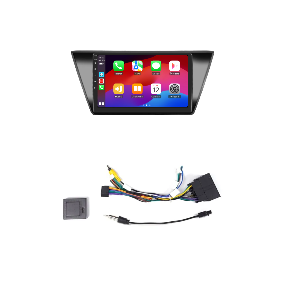 Navigatie dedicata Volkswagen Touran (2016) cu Android 14, 4 GB RAM 64 GB ROM, OCTA-CORE, Carplay si Android auto, Slot SIM 4G, ventilator de racire activ, ecran 10.1 inch HD