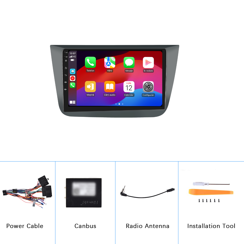 Navigatie dedicata Seat Altea (2004-2016) cu Android 14, 4 GB RAM 64 GB ROM, OCTA-CORE, Carplay si Android auto, Slot SIM 4G, ventilator de racire activ, ecran 9 inch HD