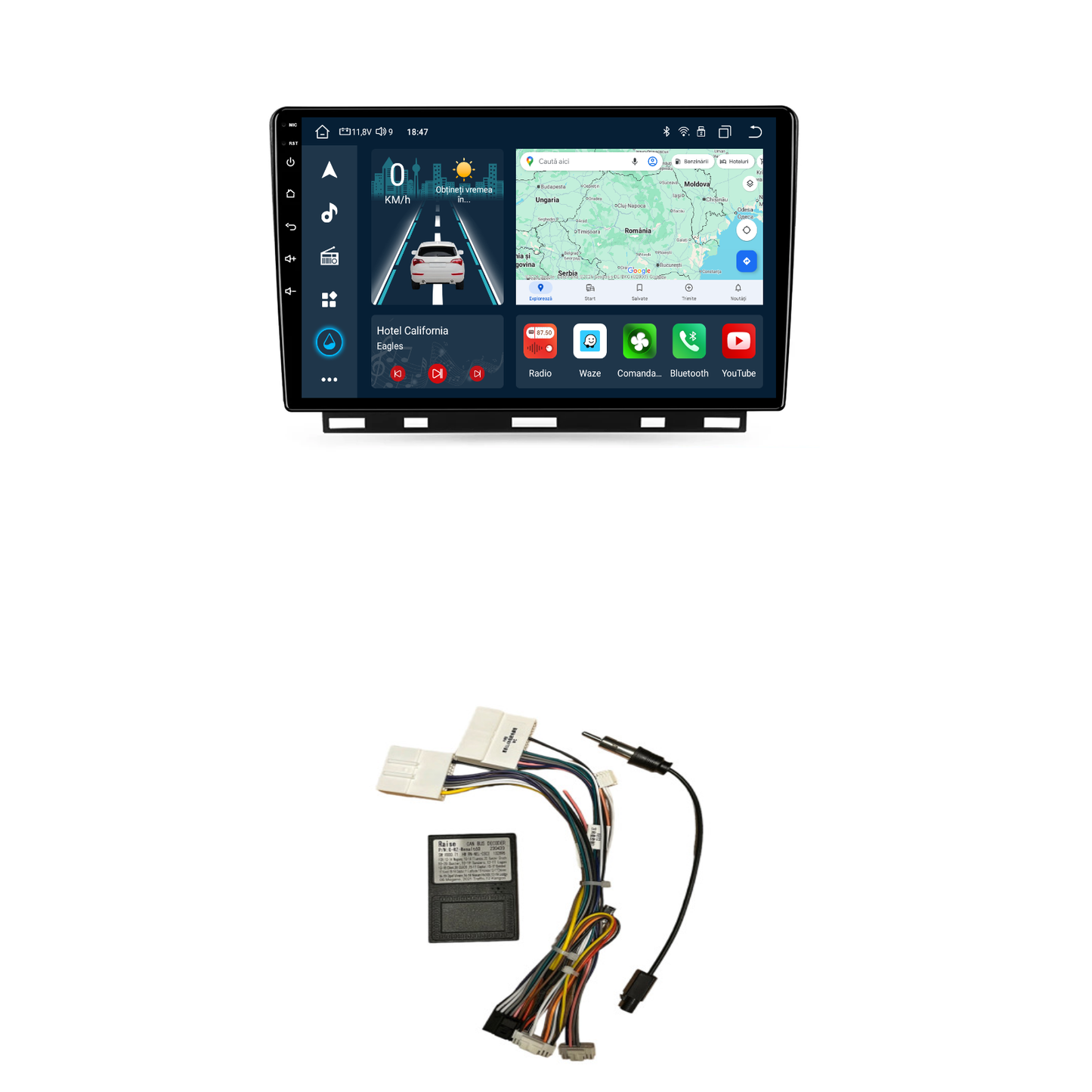 Navigatie dedicata Renault Clio V (2019-2021) 2GB RAM 32GB ROM, Android 14, Carplay si Android Auto, cooler racire, ecran HD 9 inch