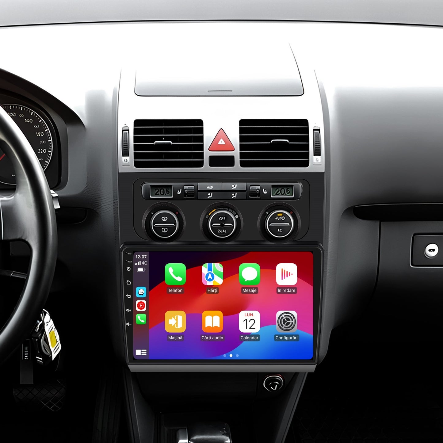 Navigatie dedicata Volkswagen Touran (2004-2008) 2GB RAM 32GB ROM, Android 14, Carplay si Android Auto, cooler racire, ecran HD 10 inch
