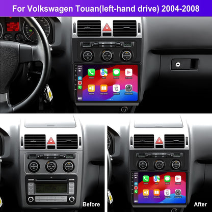 Navigatie dedicata Volkswagen Touran (2004-2008) 2GB RAM 32GB ROM, Android 14, Carplay si Android Auto, cooler racire, ecran HD 10 inch