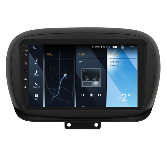 Navigatie dedicata Fiat 500X (2014-2020) 2GB RAM 32GB ROM, Android 14, Carplay si Android Auto, cooler racire, ecran HD 9 inch