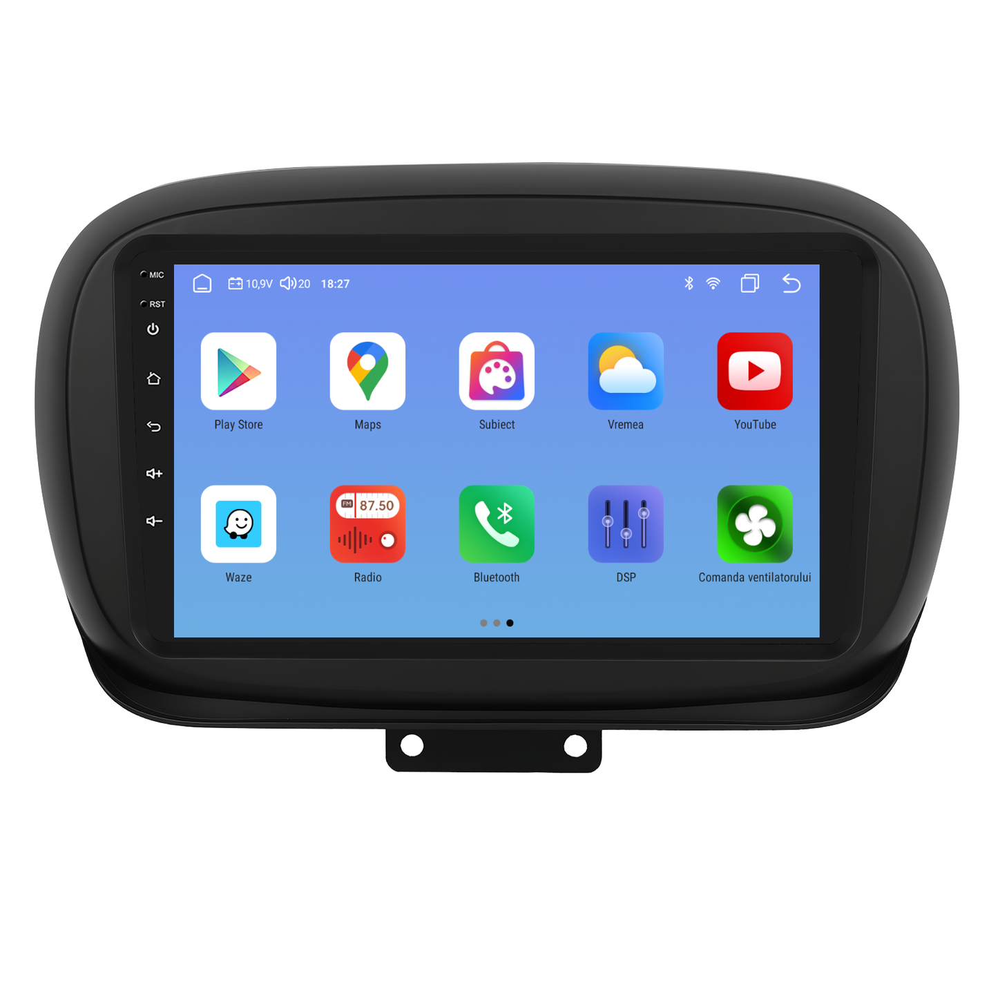 Navigatie dedicata Fiat 500X (2014-2020) cu Android 14, 8 GB RAM 128 GB ROM, OCTA-CORE 2.0Mhz, Carplay si Android auto, Slot SIM 4G, ventilator de racire activ, ecran 9 inch HD