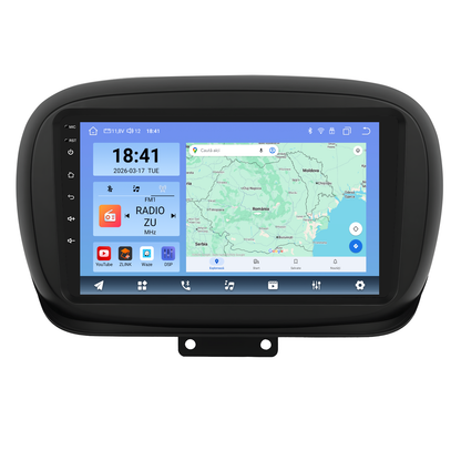 Navigatie dedicata Fiat 500X (2014-2020) cu Android 14, 8 GB RAM 128 GB ROM, OCTA-CORE 2.0Mhz, Carplay si Android auto, Slot SIM 4G, ventilator de racire activ, ecran 9 inch HD
