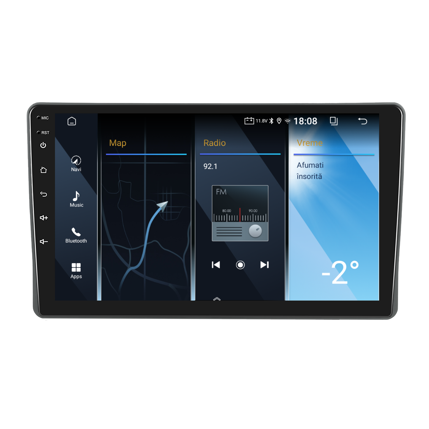 Navigatie dedicata Fiat Panda (2003-2012) 2GB RAM 32GB ROM, Android 14, Carplay si Android Auto, cooler racire, ecran HD 9 inch