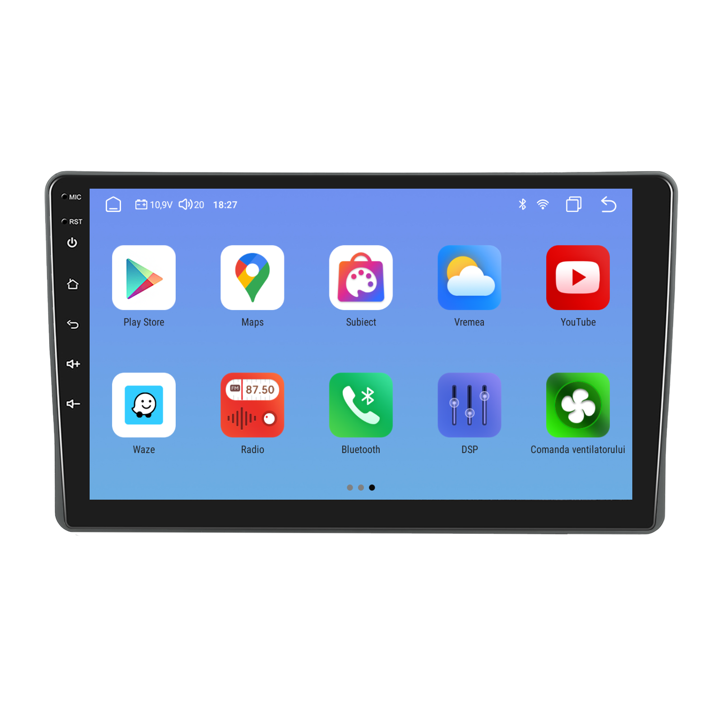 Navigatie dedicata Fiat Panda (2003-2012) cu Android 14, 4 GB RAM 64 GB ROM, OCTA-CORE, Carplay si Android auto, Slot SIM 4G, ventilator de racire activ, ecran 9 inch HD