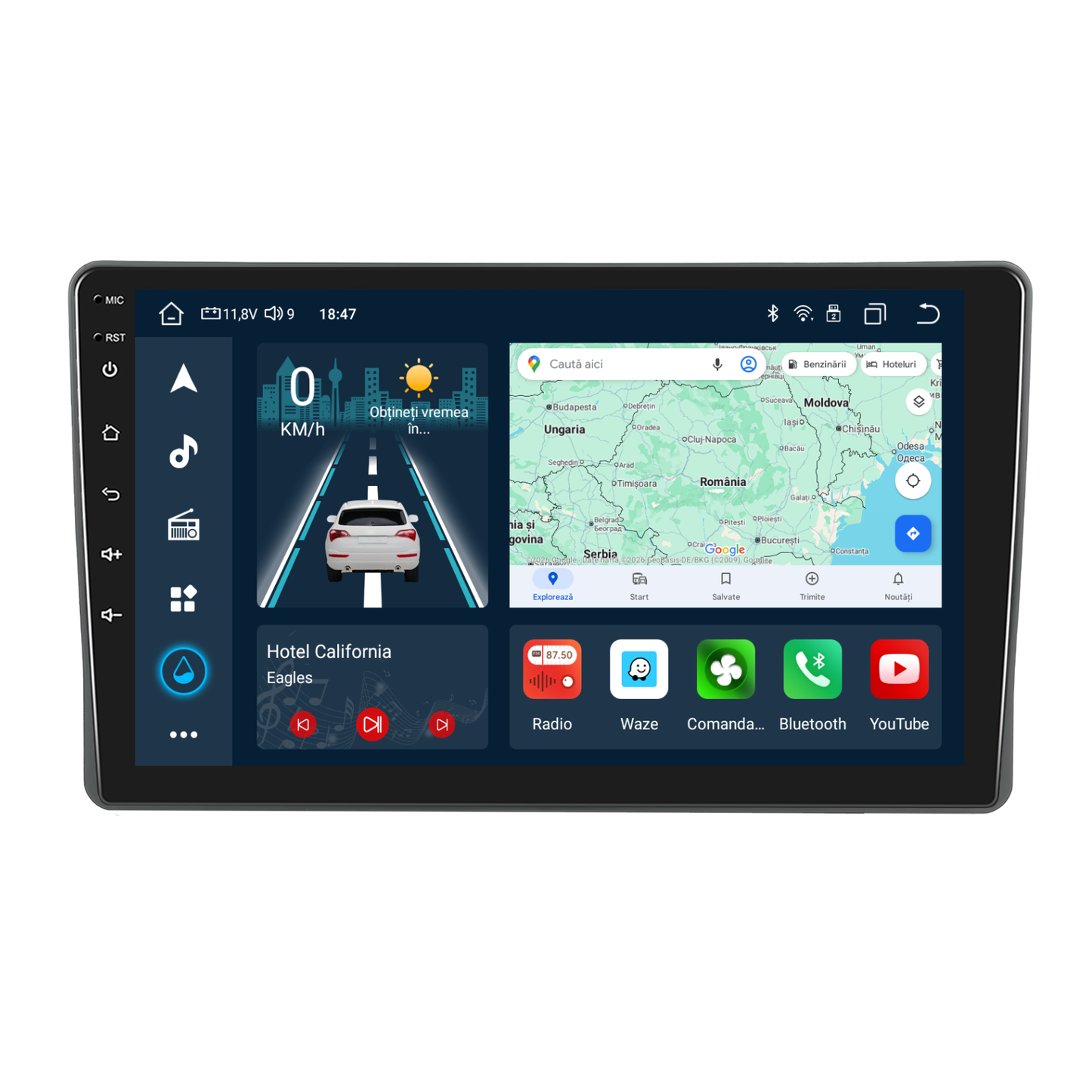 Navigatie dedicata Fiat Panda (2003-2012) cu Android 14, 4 GB RAM 64 GB ROM, OCTA-CORE, Carplay si Android auto, Slot SIM 4G, ventilator de racire activ, ecran 9 inch HD