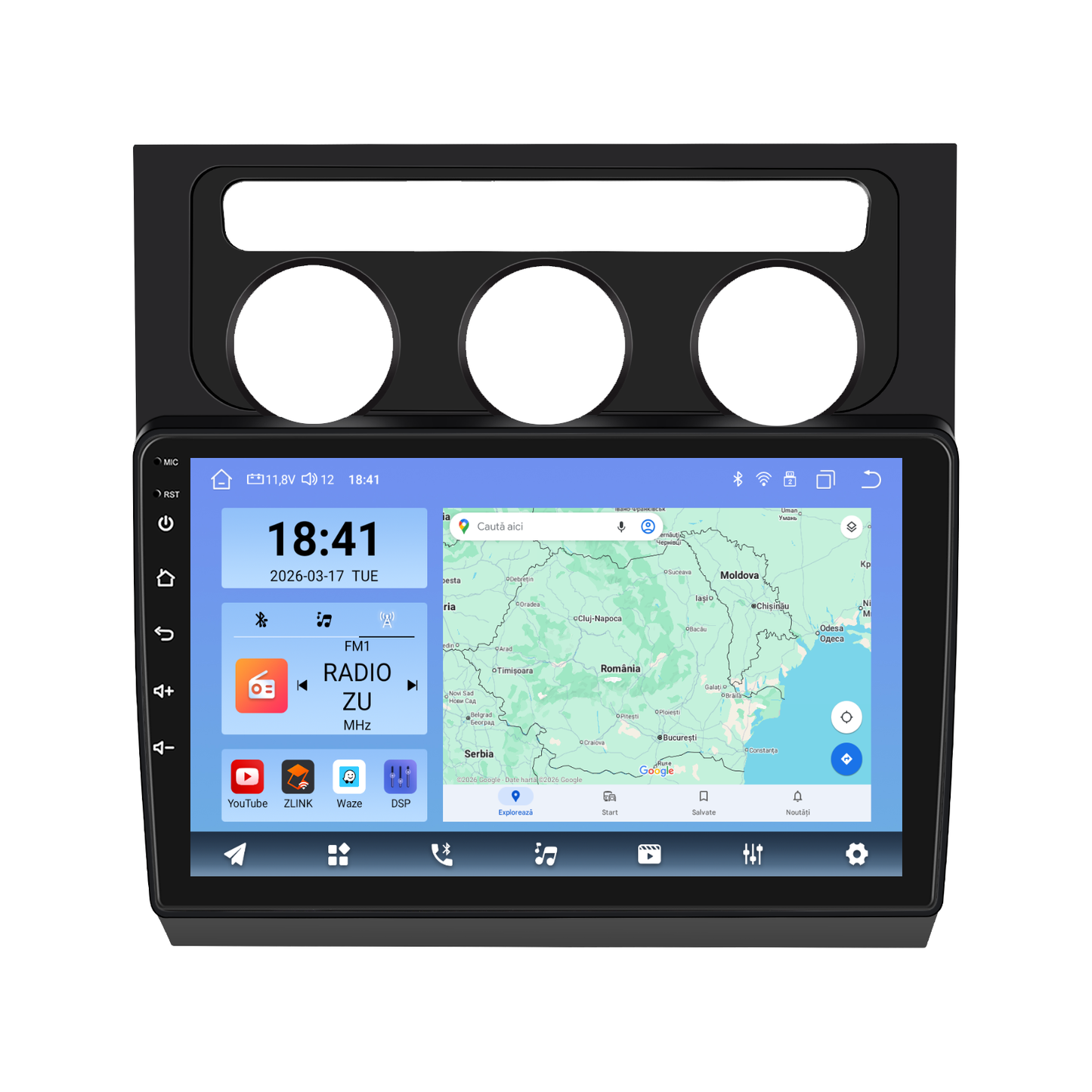 Navigatie dedicata Volkswagen Touran (2004-2008) cu Android 14, 8 GB RAM 128 GB ROM, OCTA-CORE 2.0Mhz, Carplay si Android auto, Slot SIM 4G, ventilator de racire activ, ecran 10 inch HD