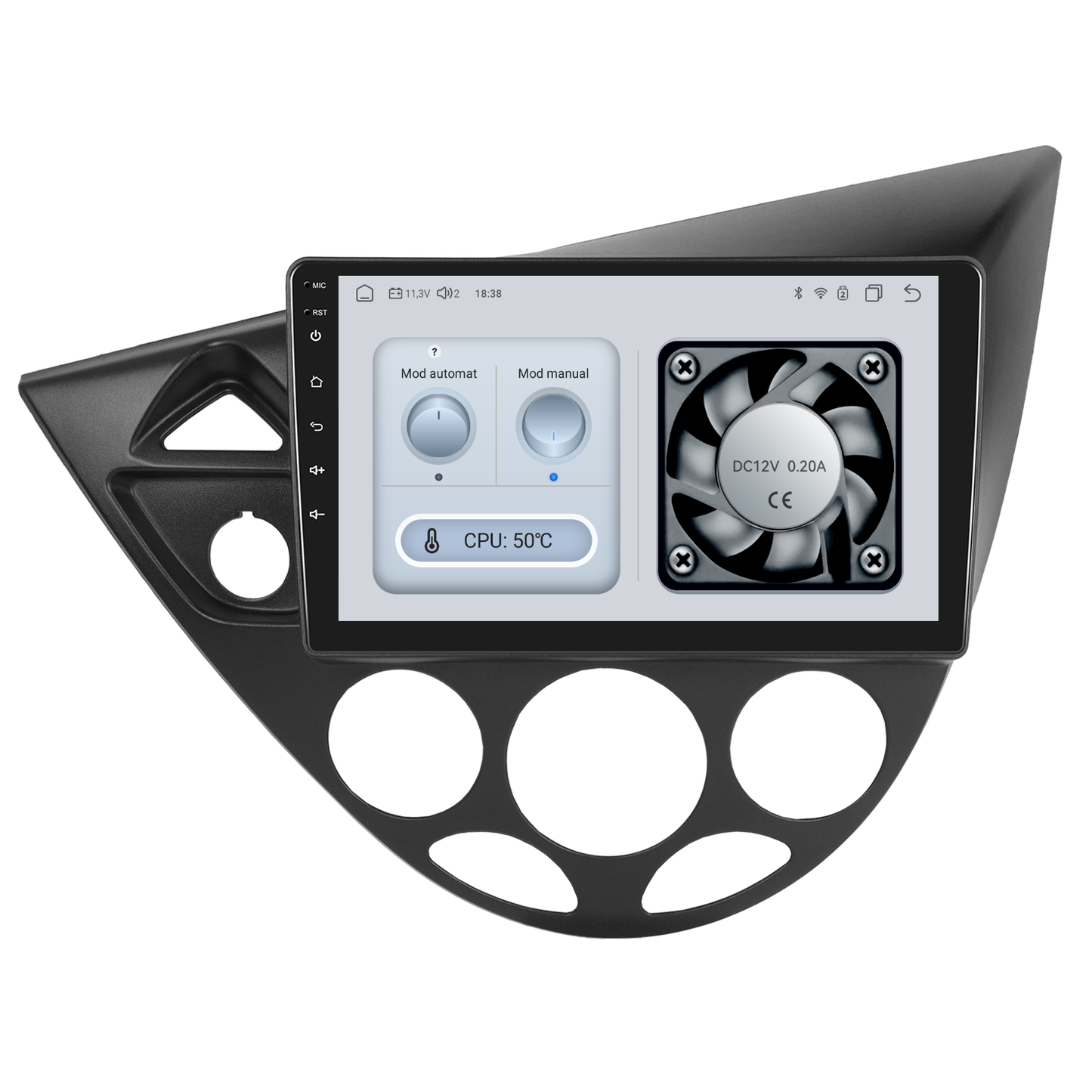 Navigatie dedicata Ford Focus (1998-2005) cu Android 14, 8 GB RAM 128 GB ROM, OCTA-CORE 2.0Mhz, Carplay si Android auto, Slot SIM 4G, ventilator de racire activ, ecran 9 inch HD