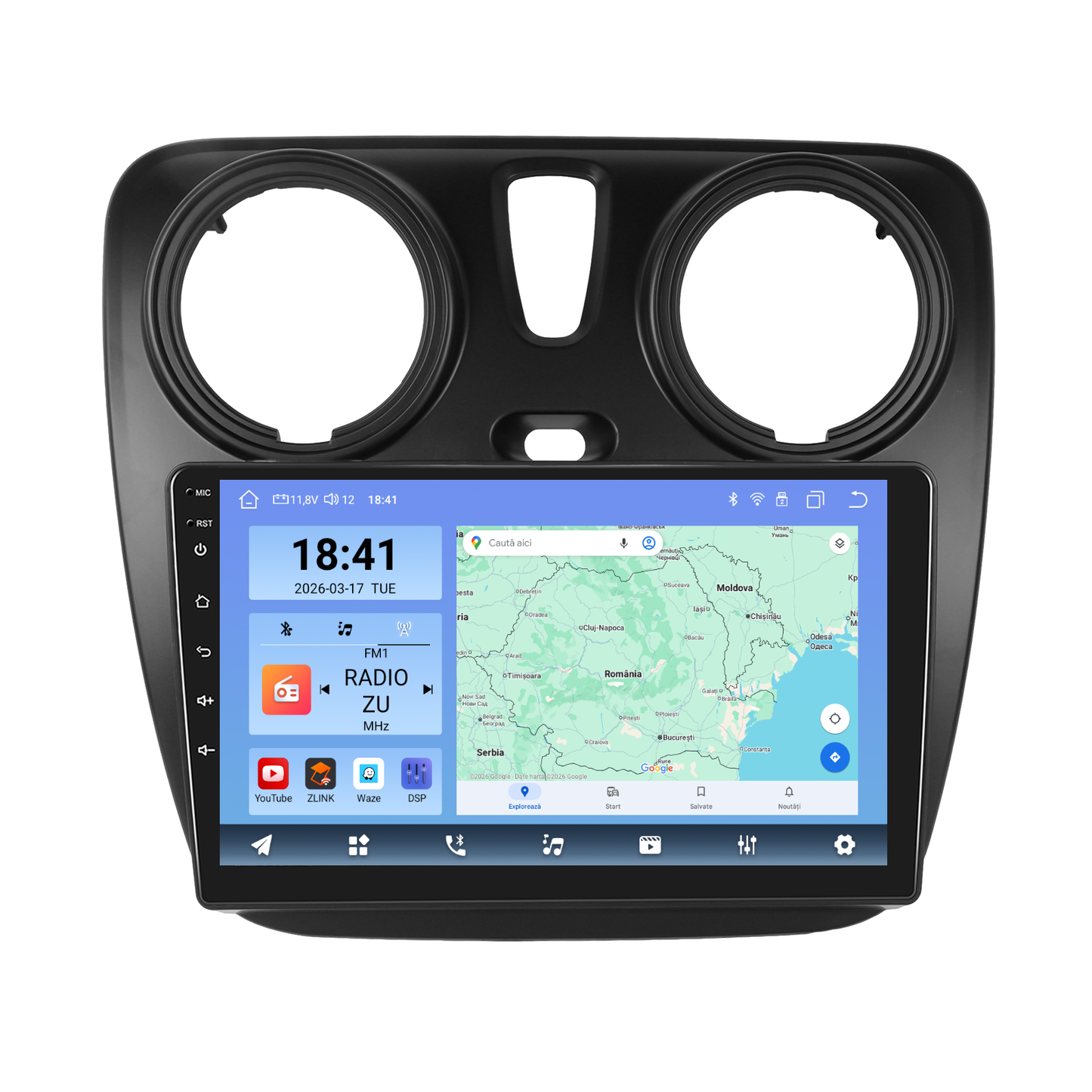 Navigatie dedicata Dacia Lodgy (2012-2021) cu Android 14, 8 GB RAM 128 GB ROM, OCTA-CORE 2.0Mhz, Carplay si Android auto, Slot SIM 4G, ventilator de racire activ, ecran 9 inch HD