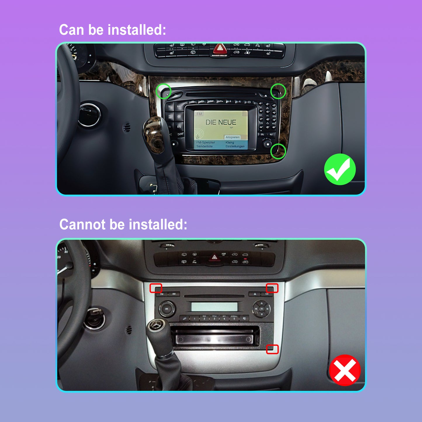Navigatie dedicata Mercedes Viano (2004-2011), Vito (2010-2015) 2GB RAM 32GB ROM, Android 14, Carplay si Android Auto, cooler racire, ecran HD 10 inch