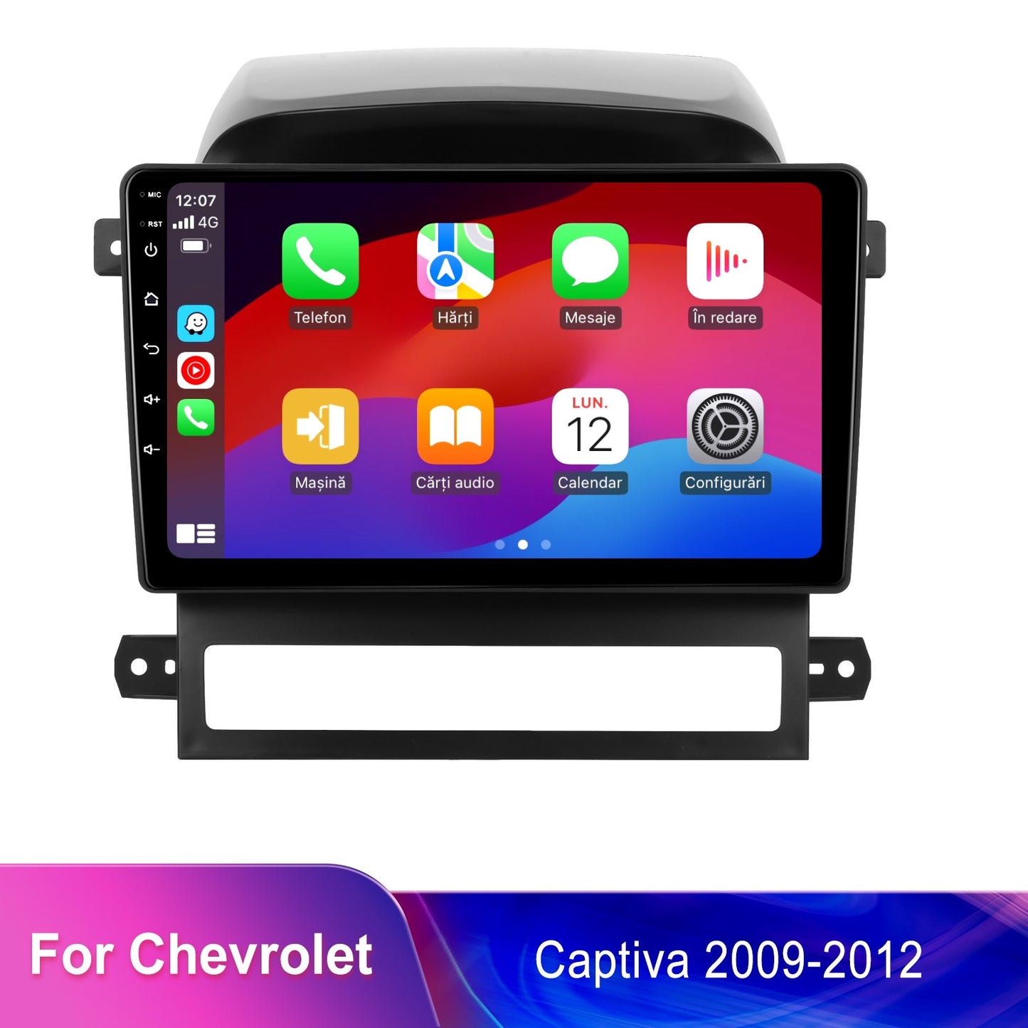 Navigatie dedicata Chevrolet Captiva (2009-2012) cu Android 14, 4 GB RAM 64 GB ROM, OCTA-CORE, Carplay si Android auto, Slot SIM 4G, ventilator de racire activ, ecran 9 inch HD