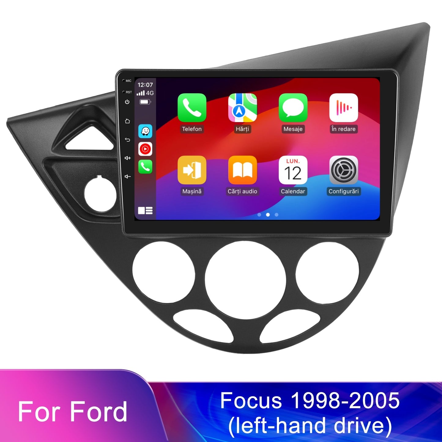 Navigatie dedicata Ford Focus (1998-2005) 2GB RAM 32GB ROM, Android 14, Carplay si Android Auto, cooler racire, ecran HD 9 inch