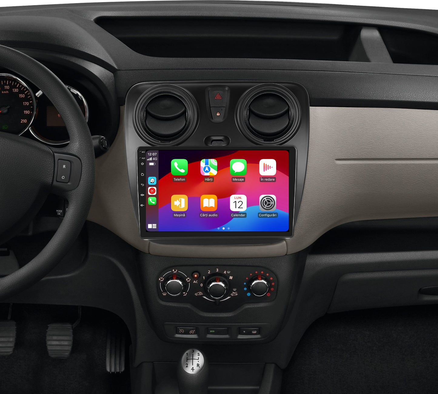 Navigatie dedicata Dacia Lodgy (2012-2021) 2GB RAM 32GB ROM, Android 14, Carplay si Android Auto, cooler racire, ecran HD 9 inch