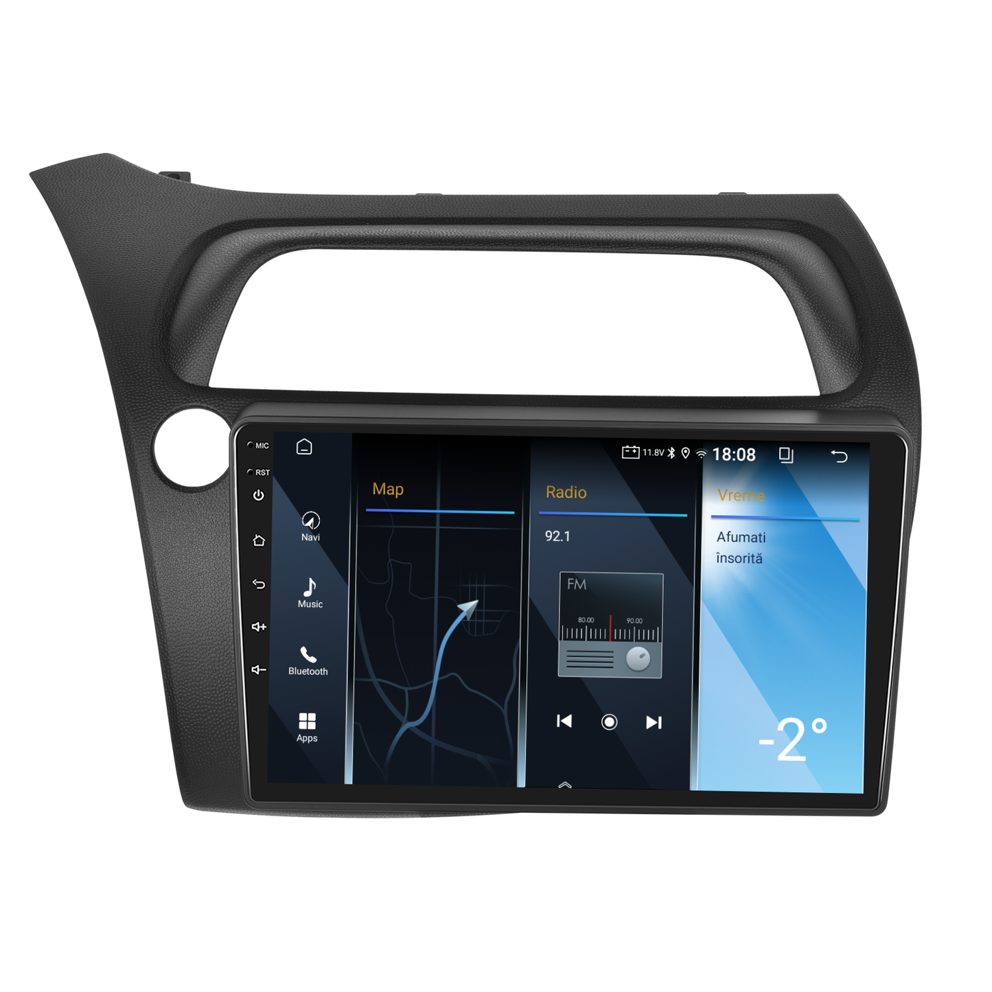 Navigatie dedicata Honda Civic (2006-2011) 2GB RAM 32GB ROM, Android 14, Carplay si Android Auto, cooler racire, ecran HD 9 inch