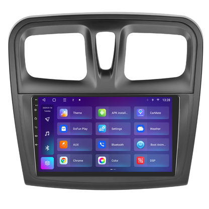 Navigatie dedicata Dacia Logan | Duster | Sandero (2012-2020) 2GB RAM 32GB ROM, Android 14, Carplay si Android Auto, cooler racire, ecran HD 9 inch