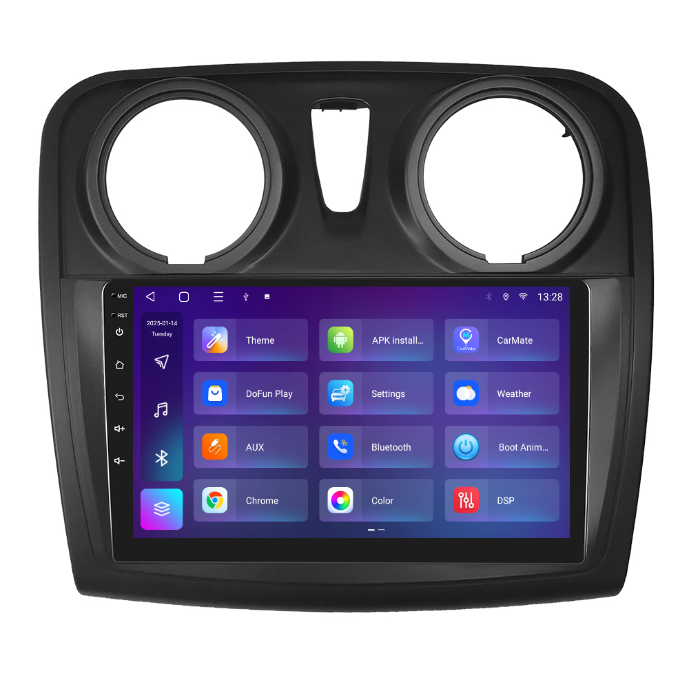 Navigatie dedicata Dacia Logan, Duster, Sandero (2012-2020) 2GB RAM 32GB ROM, Android 14, Carplay si Android Auto, cooler racire, ecran HD 9 inch