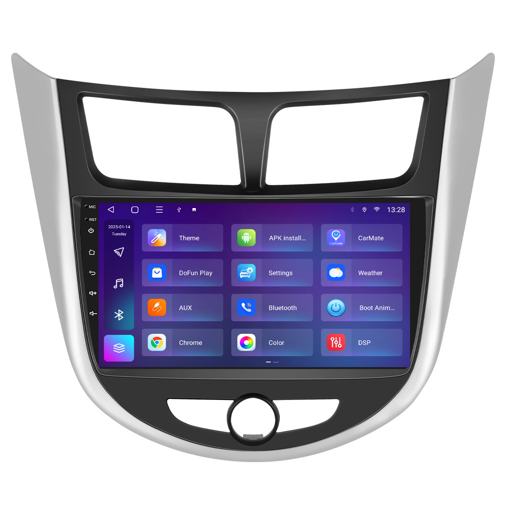 Navigatie dedicata Hyundai Accent (2010-2016) 2GB RAM 32GB ROM, Android 14, Carplay si Android Auto, cooler racire, ecran HD 9 inch