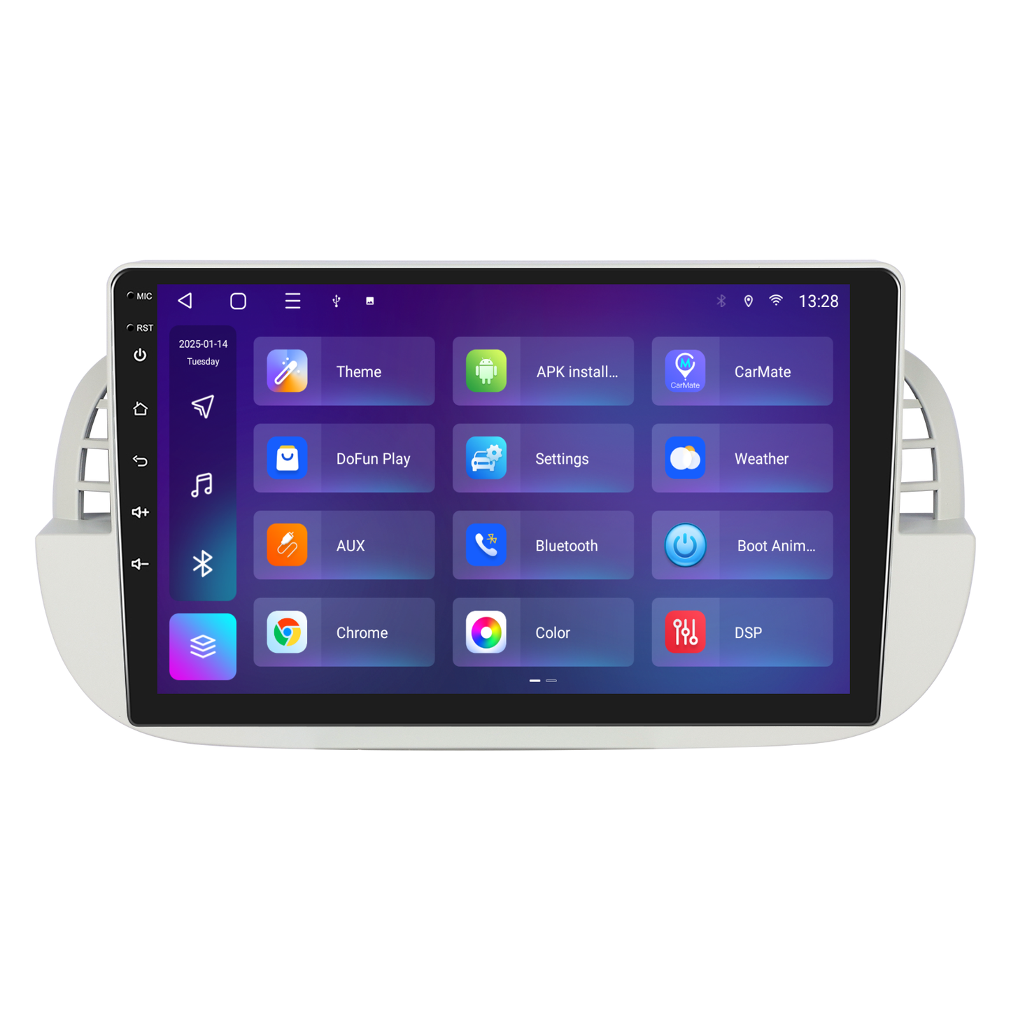 Navigatie dedicata FIAT 500 (2007-2015) 2GB RAM 32GB ROM, Android 14, Carplay si Android Auto, cooler racire, ecran HD 9 inch