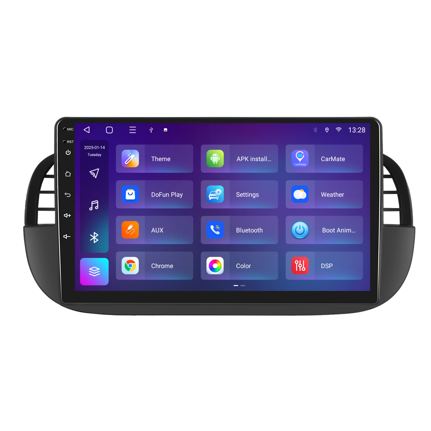 Navigatie dedicata FIAT 500 (2007-2015) 2GB RAM 32GB ROM, Android 14, Carplay si Android Auto, cooler racire, ecran HD 9 inch