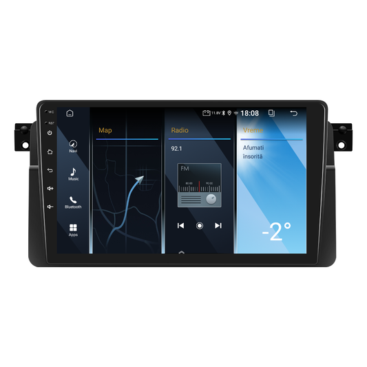 Navigatie dedicata BMW E46 (1999-2005) 2GB RAM 32GB ROM, Android 14, Carplay si Android Auto, cooler racire, ecran HD 9 inch