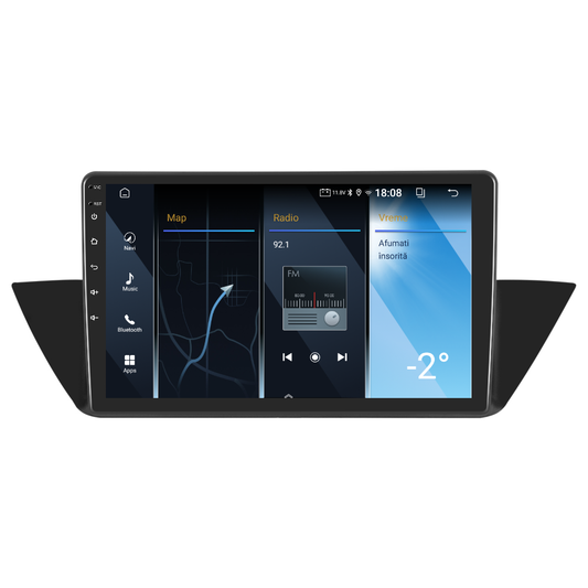 Navigatie dedicata BMW X1 (2010-2016) 2GB RAM 32GB ROM, Android 14, Carplay si Android Auto, cooler racire, ecran HD 10.1 inch