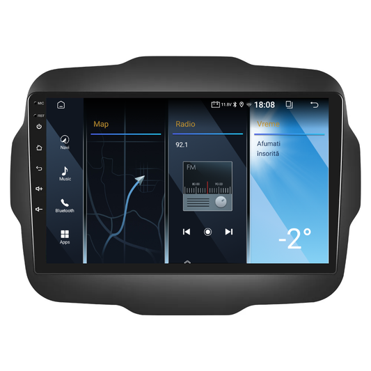 Navigatie dedicata Jeep Renegade (2016-2020) 2GB RAM 32GB ROM, Android 14, Carplay si Android Auto, cooler racire, ecran HD 9 inch