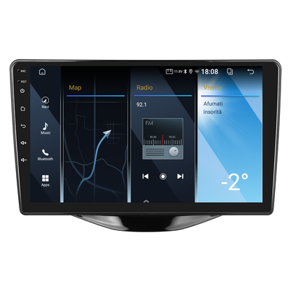 Navigatie dedicata Toyota Aygo 201|Citroen C1 2020|Peugeot 108 2GB RAM 32GB ROM, Android 14, Carplay si Android Auto, cooler racire, ecran HD 9 inch