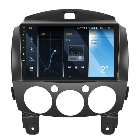 Navigatie dedicata Mazda 2 (2007-2014) 2GB RAM 32GB ROM, Android 14, Carplay si Android Auto, cooler racire, ecran HD 9 inch