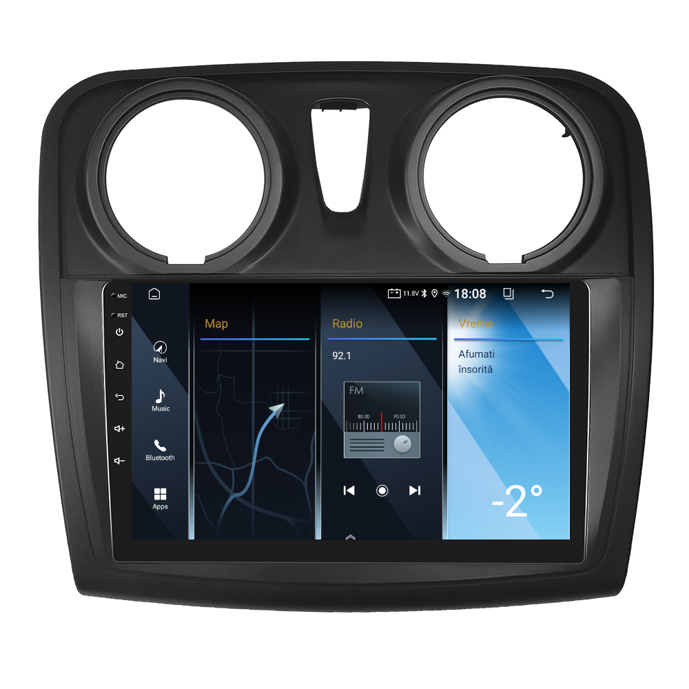 Navigatie dedicata Dacia Logan, Duster, Sandero (2012-2020) 2GB RAM 32GB ROM, Android 14, Carplay si Android Auto, cooler racire, ecran HD 9 inch