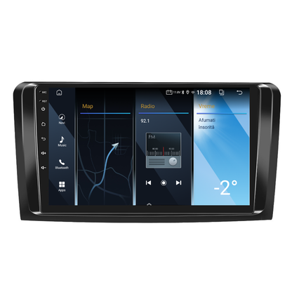 Navigatie dedicata Mercedes-Benz ML Series (2005-2011) 2GB RAM 32GB ROM, Android 14, Carplay si Android Auto, cooler racire, ecran HD 9 inch