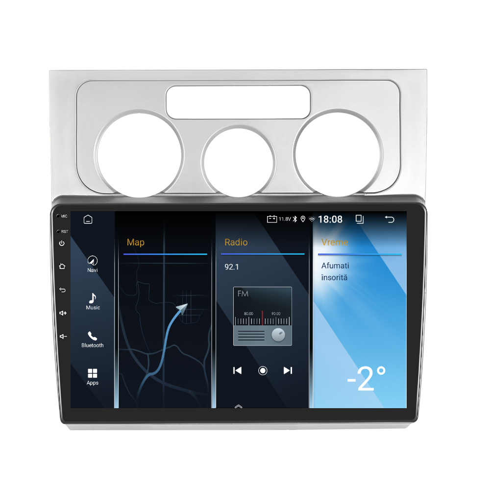 Navigatie dedicata Volkswagen Touran (2006-2008) 2GB RAM 32GB ROM, Android 14, Carplay si Android Auto, cooler racire, ecran HD 10.1 inch