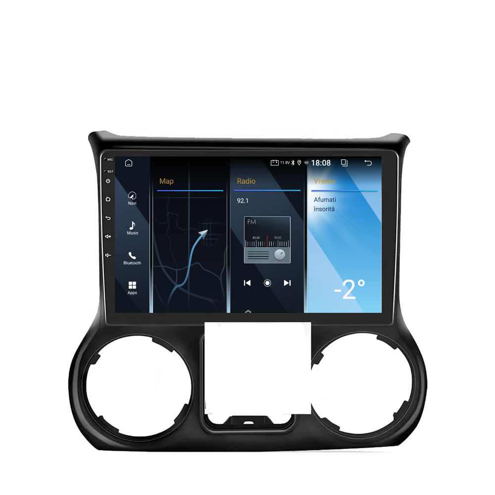Navigatie dedicata Jeep Wrangler (2011-2014) 2GB RAM 32GB ROM, Android 14, Carplay si Android Auto, cooler racire, ecran HD 10.1 inch