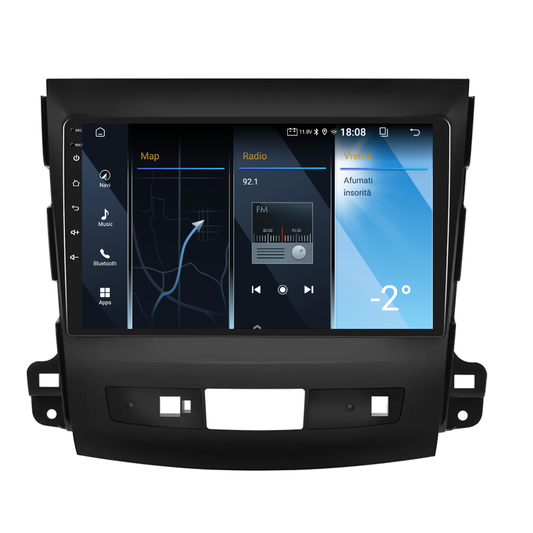 Navigatie dedicata Mitsubishi Outlander (2008-2015) 2GB RAM 32GB ROM, Android 14, Carplay si Android Auto, cooler racire, ecran HD 9 inch