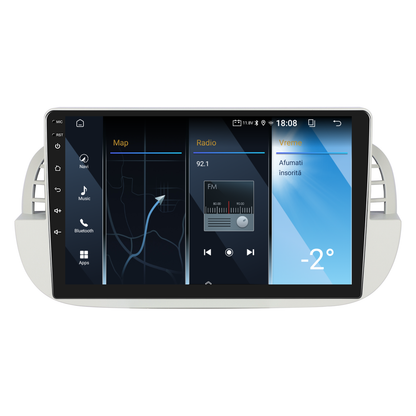 Navigatie dedicata FIAT 500 (2007-2015) 2GB RAM 32GB ROM, Android 14, Carplay si Android Auto, cooler racire, ecran HD 9 inch