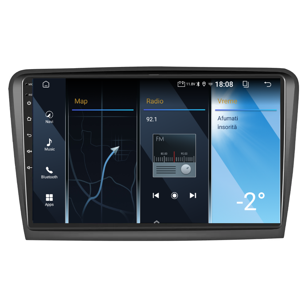 Navigatie dedicata Skoda Superb 2 (2009-2013) 2GB RAM 32GB ROM, Android 14, Carplay si Android Auto, cooler racire, ecran HD 10.1 inch
