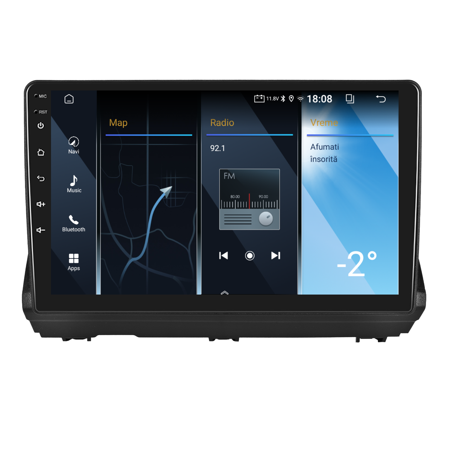 Navigatie dedicata Dacia Sandero (2021) 2GB RAM 32GB ROM, Android 14, Carplay si Android Auto, cooler racire, ecran HD 10.1 inch