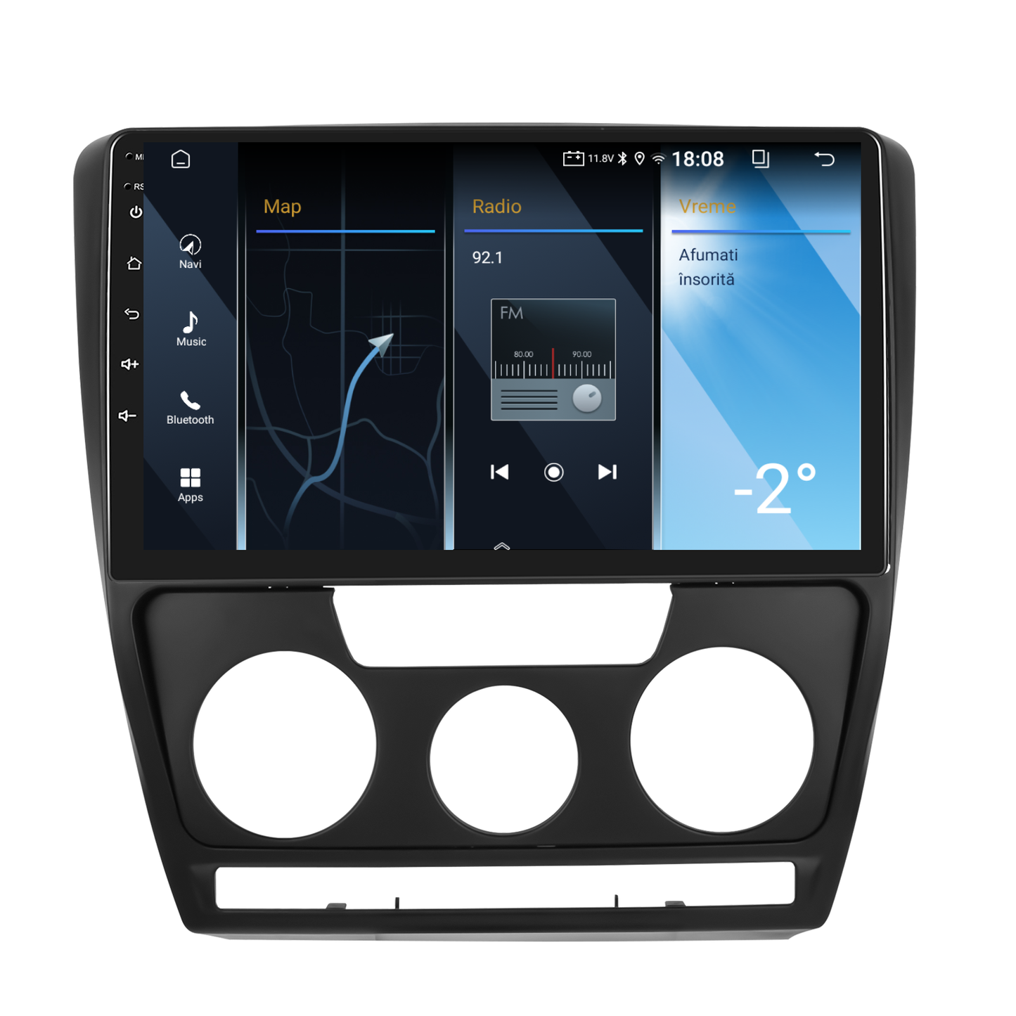 Navigatie dedicata Skoda Octavia (2004-2014) 2GB RAM 32GB ROM, Android 14, Carplay si Android Auto, cooler racire, ecran HD 10.1 inch