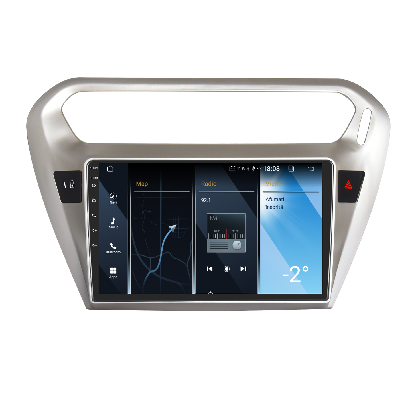 Navigatie dedicata Peugeot 301/Citroen Elysee (2014) 2GB RAM 32GB ROM, Android 14, Carplay si Android Auto, cooler racire, ecran HD 9 inch