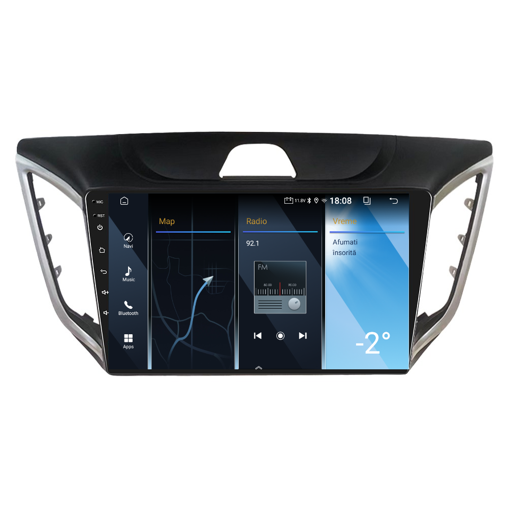 Navigatie dedicata Hyundai IX25 (2015-2018) 2GB RAM 32GB ROM, Android 14, Carplay si Android Auto, cooler racire, ecran HD 10.1 inch